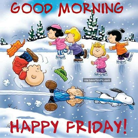 1st Day Of Winter, Friday Cartoon, Snoopy Friday, Snoopy Winter, Good Morning Winter, Good Morning Snoopy, First Day Of Winter, Good Morning Happy Friday, Good Morning Friday