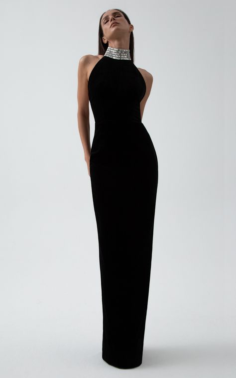 Women's Rasario Fall/winter 2023 Collection | Moda Operandi Korsett Dress, Black Tie Outfit, Black Tie Outfits, Velvet Maxi Dress, Velvet Maxi, Black Tie Dress, Guest Attire, Black Velvet Dress, Gala Dresses