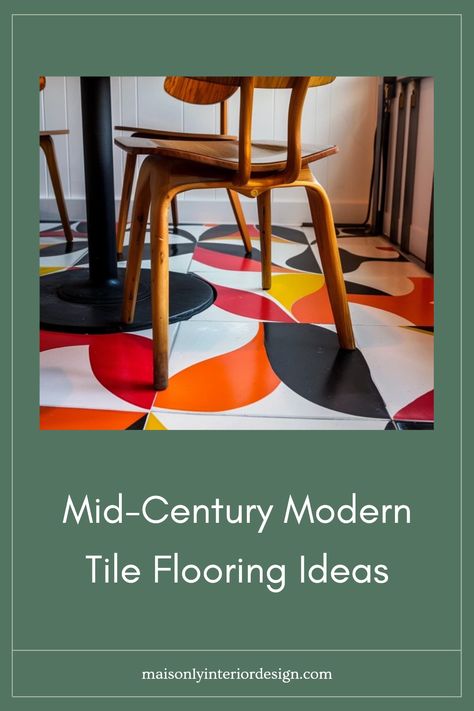 Discover the charm of mid-century modern tile flooring that adds personality and warmth to your home. These beautiful retro tiles create a relaxed yet elegant atmosphere ideal for various spaces. Whether updating your kitchen, bathroom, or living area, mid-century tile designs will elevate your decor with their unique patterns and colors. Explore different styles that capture the era's essence, bringing both nostalgia and style. Transform your home with tiles that fuse classic designs and current trends to create a timeless look. Mid Century Modern Bathroom Tiles, Mid Century Vinyl Flooring, 60s Flooring, Mid Century Tile Floor, Mid Century Modern Tile Floor, Mcm Flooring, Modern Tile Flooring, Retro Tile Bathroom, Mcm Tile