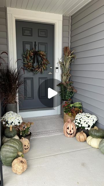 Kaley Acerbi on Instagram: "Front porch FALL EDITION 🍂🎃 

I’m a mum girlie so when fall comes around you already know I’m decking my front porch out with all the fall things. 

Love this season and love decorating for it!!

Comment SHOP and I’ll send you links for everything you see here!! 

Happy Monday 🍂🫶🏼🍁🤍" Fall Things, Fall Front Porch, Happy Monday, Front Porch, Porch, Quick Saves, Instagram