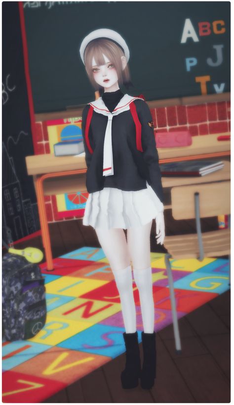 Sims 4 Cc Yandere Simulator Uniform, Sims 4 Korean Uniform Cc, Sims 4 Sailor Uniform, The Sims 4 Cc Harajuku, Sims 4 Cc Japanese School Uniform, Sakura Costume, Sims 4 Cc Jirai Kei, Toddler School Uniforms, Ts4 Lookbook