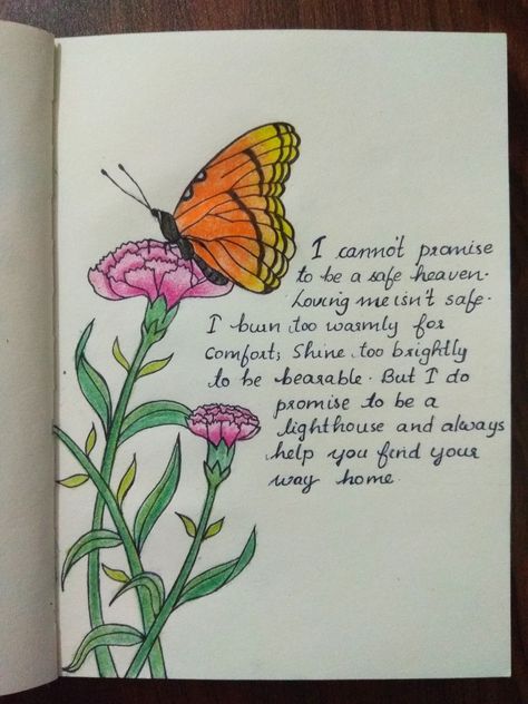 Carnation Tattoo With Butterfly, Carnations Drawing, Carnation Drawing, Future Couple, Carnation Tattoo, Quote Page, Flower Quote, Butterfly On Flower, Carnation Flower