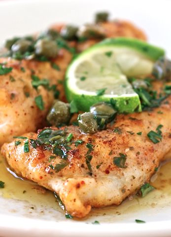 Recipe For Chicken Piccata, Fried Capers, South Beach Diet Recipes, Cod Fish Recipes, Chicken Piccata Recipe, Scrumptious Food, Recipe For Chicken, Cod Recipes, Chicken Piccata