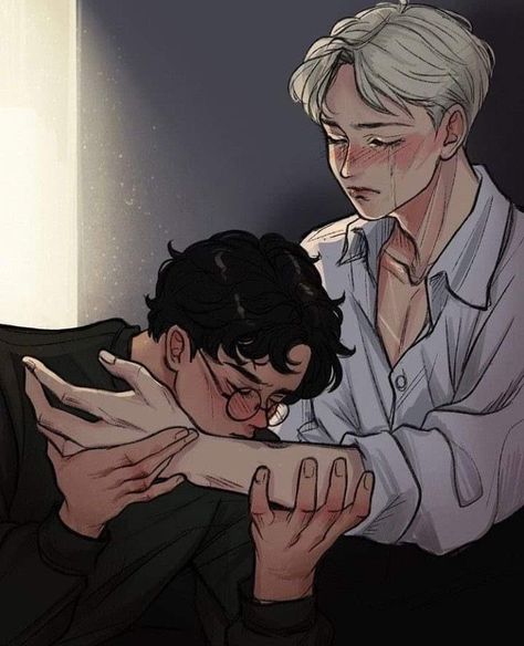 Draco Malfoy Fanart, Drarry Fanart, Harry Draco, Gay Harry Potter, Images Harry Potter, Harry Potter Artwork, Harry Potter Comics, Draco Harry Potter, Harry Potter Draco Malfoy