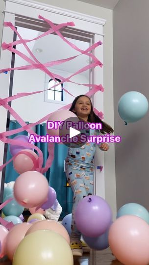 Balloon Avalanche, Balloon Door, Fun Party Games, Plastic Sheet, Birthday Board, Balloon Diy, Diy Door, Plastic Sheets, Birthday Surprise