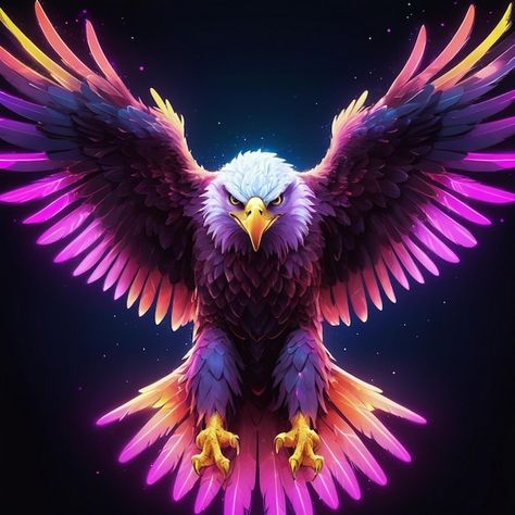 Abstract neon light Eagle artwork design digital art wallpaper glowing space background Wallpaper Glowing, Digital Art Wallpaper, Eagle Artwork, Space Background, Space Backgrounds, Neon Lighting, Design Digital, Artwork Design, Art Wallpaper