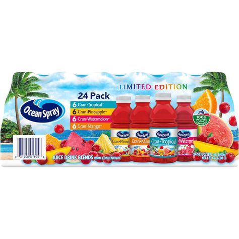 Cranberry Pineapple Juice, Storm Food, Smoothie Frozen Packs, Smoothie Packets, Ocean Spray Cranberry Juice, Snack Pantry, American Snacks Products, Tropical Juice, Drinks With Pineapple Juice