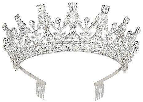 Crowns And Tiaras, Crystal Crowns, Friend Costumes, Queens Tiaras, Wedding Tiaras, Crown For Women, Silver Tiara, Tiara Hairstyles, Rhinestone Tiara