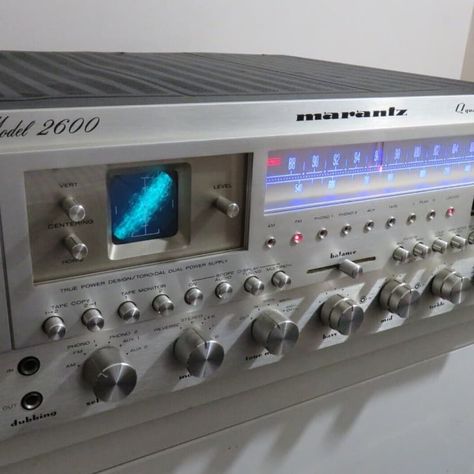 YOU  ARE BIDDING ON A MARANTZ 2600 RECEIVER FULLY RECAPPED, ALIGNMENT AND WITH LED's PRO SERVICED  ( BIG TIME HOLY GRAIL!!! )THIS WAS THE FIRST MODEL... Marantz Receiver Vintage, Prototype App, Marantz Receiver, Recording Studio Equipment, Stereo Equipment, Sound Equipment, Music Funny, Vintage Stereo, Stereo Systems