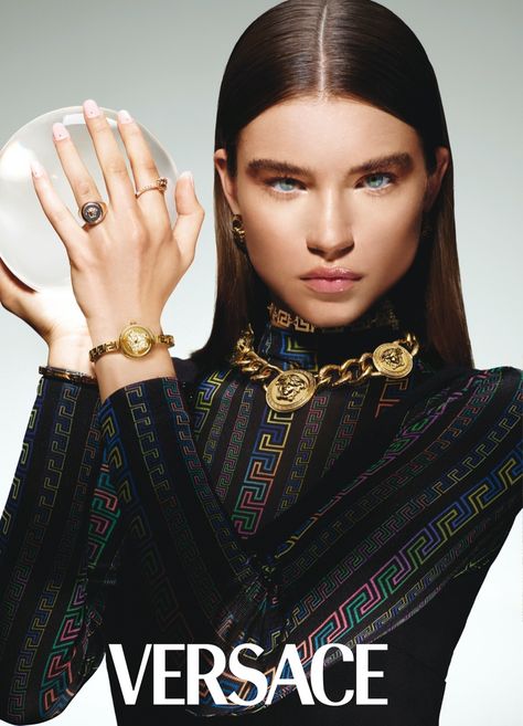 Versace Watches Fall 2021 Campaign | Fashion Gone Rogue Allegra Versace, Megan Roche, Meghan Roche, Versace Watches, Bridal Dupatta, Campaign Fashion, Versace Logo, Versace Fashion, Versace Brand