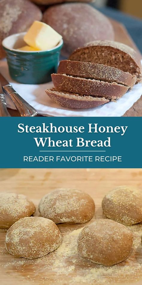 Longhorn Bread Recipe, Steakhouse Bread Recipe, Honey Wheat Bread Recipe, Outback Bread, Steakhouse Bread, Dark Bread, Steakhouse Recipes, Honey Wheat Bread, Baked Breads