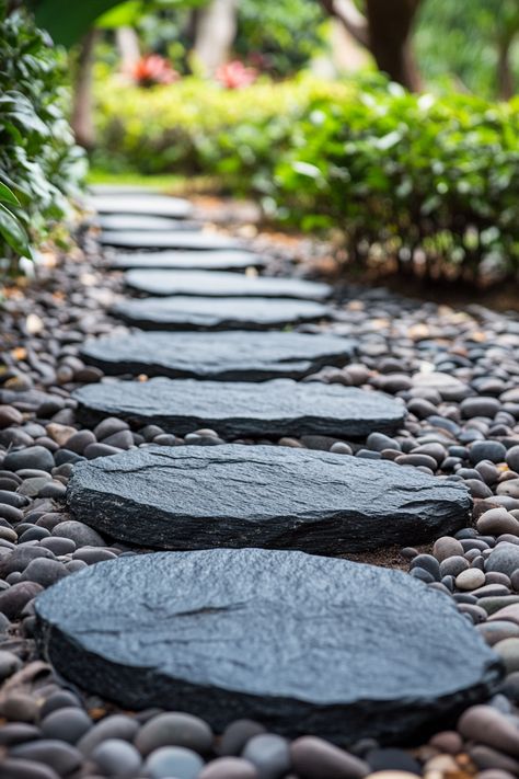 13 Rock Landscaping Ideas For Your Garden - DreamyHomeStyle Using Rocks In Landscaping, Rocks In Landscaping, Rock Yard, Rock Landscaping Ideas, Rock Landscaping, Landscaping With Rocks, Landscaping Ideas, Outdoor Space, Landscaping