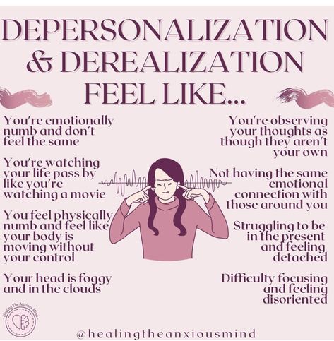 Depersonalisation Core, Depersonalisation Help, Depersonalization Disorder, Emotionally Numb, Mental Health Facts, Counseling Psychology, Writing Therapy, Dissociation, Mental Health And Wellbeing