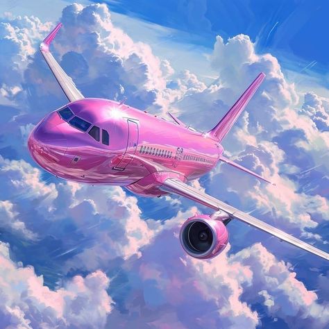 Pink Airplane, Diy Embroidery Art, Airplane Crafts, Tout Rose, Pink Wallpaper Girly, Transportation Theme, Pink Life, Photo Images, Canvas Home