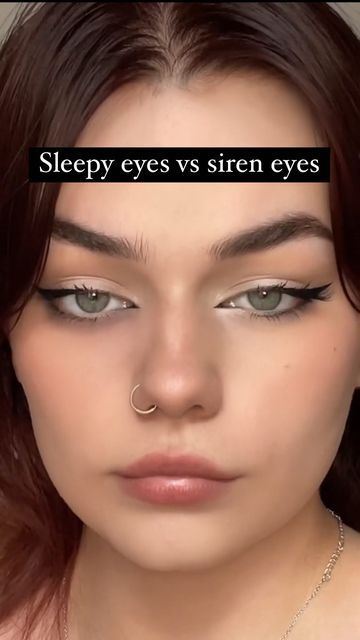 ༺♥༻Elise ༺♥༻ on Instagram: "Sleepy eyes or siren eyes? Also hi my hair is brown now Using all @colourpopcosmetics ad Products: @colourpopcosmetics stone cold fox palette @colourpopcosmetics bff liquid liner in numero uno @colourpopcosmetics lashes in BAE (cut in half)" Eyeliner For Sleepy Eyes, Fox Liner, Very Easy Makeup, Siren Eyes, Smokey Makeup, Makeup Fails, Fox Eyes, Halloween Eye Makeup, Stone Cold Fox