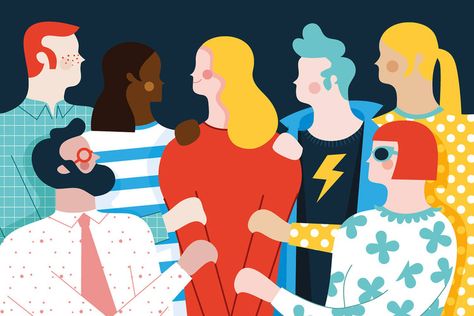 Why Our Mental Health Takes a Village - Wall Street Journal Winter Poetry, Creativity Ideas, Takes A Village, Illustrated Map, Support System, Flat Illustration, Wall Street Journal, Editorial Illustration, Graphic Artist