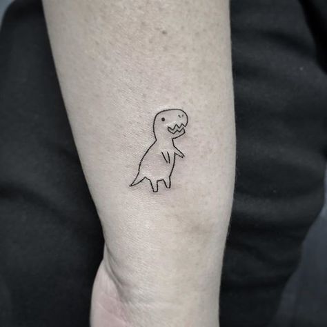 Tiny Trex Tattoo, Tiny T-rex Tattoo, Rex Tattoo, T Rex Tattoo, Always Tattoo, Dinosaur Tattoo, Matching Friend Tattoos, Stunning Tattoos, Dinosaur Tattoos