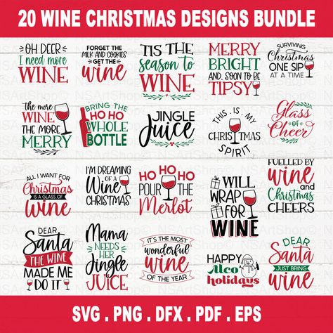 Christmas Wine Svg, Funny Christmas Wine Glasses, Wine Glass Svg, Wine Christmas, Wine Svg, Machining Projects, Christmas Cut Files, Cricut Craft, Wine Humor