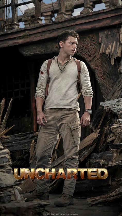 Treasure Hunter Outfit, Uncharted Movie, Beautiful Landscape Pictures, Tom Peters, Tom Holland Zendaya, Hunter Outfit, Nathan Drake, Space Fantasy, Treasure Hunter