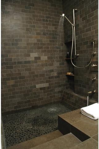 Walk In Tub Shower, Shower Bath Combo, Sunken Bath, Modern Shower Design, Sunken Bathtub, Sunken Tub, Mini Bad, Open Showers, Walk In Shower Designs