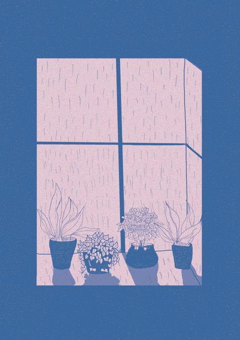 EatSleepDraw • Rainy Days By Serina Kitazono Tumblr Instagram Aesthetic Window Drawing, Window Aesthetic Drawing, Rainy Days Drawing, Raining Window Drawing, Rainy Illustration, Rainy Window Drawing, Rainy Day Aesthetic Drawing, Rainy Drawing, How To Draw Rain On A Window