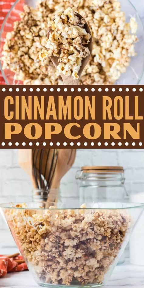 Cinnamon Roll Popcorn Recipe - Eating on a Dime Cinnamon Popcorn Recipes, Sweet Popcorn Recipes Easy, Sugar Popcorn Recipe, Sweet Popcorn Recipes, Cinnamon Sugar Popcorn, Popcorn Seasoning Recipes, Sweet And Salty Popcorn, Flavored Popcorn Recipes, Popcorn Recipes Sweet