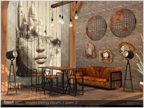 Industrial Cc Sims 4, Sims 4 Loft Cc, Sims 4 Cc Furniture Dining Room, Sims 4 Industrial Cc, Sims 4 Cc Industrial, Sims 4 Dining Room Cc, Sims 4 Industrial, Sims 4 Dining Room, Sims 4 Resource