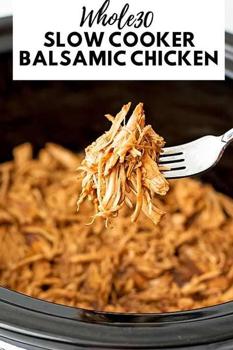 Balsamic chicken cooked in the crock pot is the perfect healthy dinner recipe! So easy to make and full of flavor, this recipe is great for weeknight meals or parties! It's naturally gluten free, paleo, low carb and Whole30 friendly! Balsamic Chicken Crock Pot, Slow Cooker Balsamic Chicken, Balsamic Chicken Recipes, Healthy Dinner Recipe, Paleo Low Carb, Easy Chicken Dinner Recipes, Balsamic Chicken, Chicken Crockpot Recipes, Whole 30 Recipes