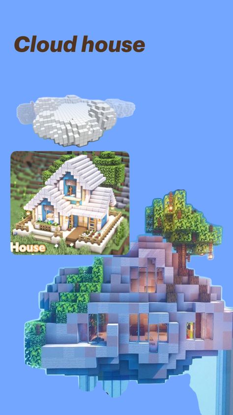 Minecraft Nursery, Minecraft World Themes, Cloud House, Minecraft World, Minecraft Builds, Minecraft Ideas, Building A House, Minecraft, Video Games