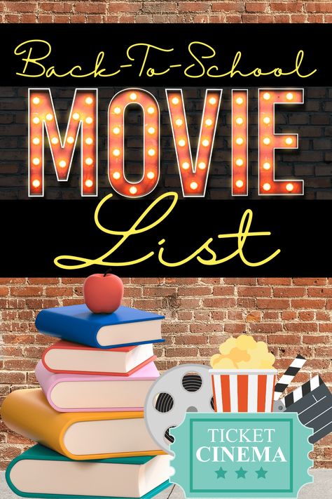 Back To School Movie Night, Back To School Movies, Middle School Movie, Back To School Movie, College Movies, Akeelah And The Bee, School Movies, Movie Lists, Movie Club