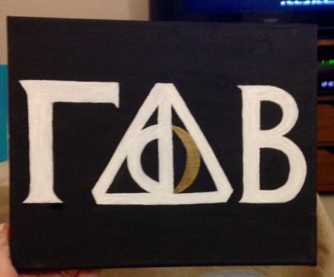 Harry Potter Gamma Phi Beta Canvas Big Little Bin Big/little Baskets, Phi Sigma Pi, Sigma Lambda Gamma, Sigma Pi, Delta Chi, Alpha Xi Delta, Alpha Xi, Pi Phi, Pi Beta Phi