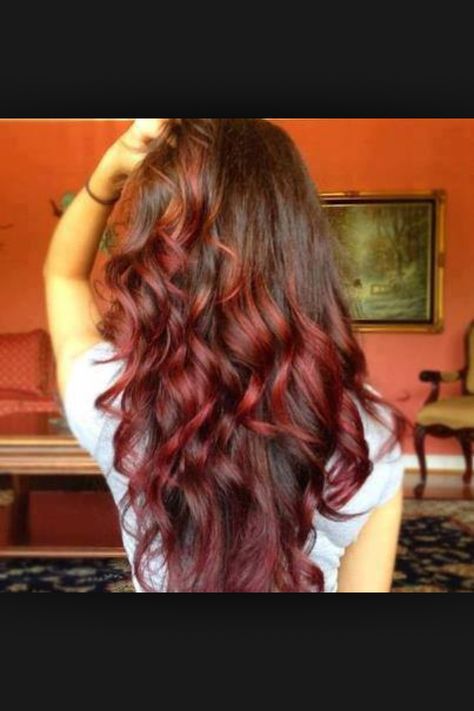 Ombré. Light brown hair with burgundy/red ombré #hairstyle #ombré #hair Brown To Red Ombre, Red Tips, Red Ombre Hair, Ombre Hair Extensions, Ombré Hair, Red Ombre, Ombre Hair Color, Hair Envy, Love Hair