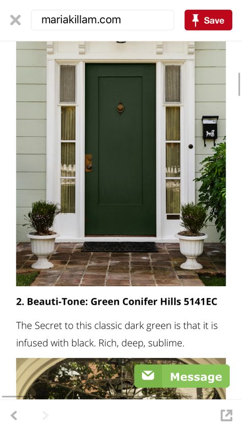 Beautitone Green Paint Colors, Green Paint Colors, Green Paint, Dark Green, Paint Colors, Green, Outdoor Decor, Color, Home Decor