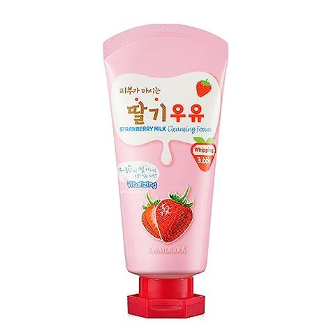 WELCOS KWAILNARA Milk Facial Cleansing Foam (120 ml / 4.06 Fl. oz) (Strawberry) Check more at https://swifttocart.com/shop/skincare-products/facial-cleansers/welcos-kwailnara-milk-facial-cleansing-foam-120-ml-4-06-fl-oz-strawberry/ Strawberry Milk Cleanser, Kwailnara Strawberry, Korean Lotion, Strawberry Skincare, Strawberry Perfume, Long Shiny Hair, Milk Cleanser, Diy Canvas Wall Art, Milk Foam