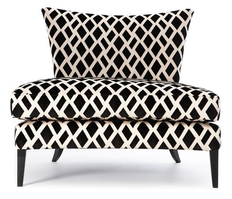 Love the shape & color. Would have to have it custom made here since the company is in west London. Boo Bespoke Chair, Black And White Chair, Sofa And Chair Company, Ski Chalet, Upholstered Chair, Black And White Decor, White Chair, Decoration Inspiration, Beautiful Chair