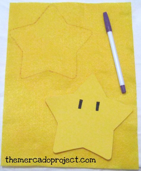 mario+star+template | DIY felt Goomba, Bullet Bill, and Mario Star Mario Star Costume Diy, Mario Decorations, Mario Level, Mario Halloween Costumes, Happy Birthday B, Mario Halloween, Mario And Friends, Mario Christmas, Felt Characters