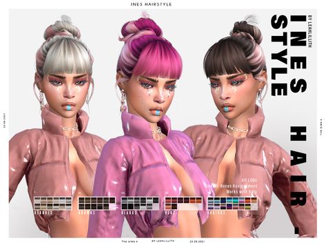 Ragnar Hair, Sims Hairstyles, Leah Lillith, Feminine Hair, Boyfriend Hair, Sim4 Cc, Download Sims, Ts4 Hair, Sims 4 Black Hair