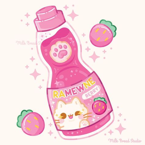 Kawaii Food Art, Cats Food, 귀여운 음식 그림, Milk Bread, Images Kawaii, Kawaii Illustration, Cute Food Drawings, Cute Food Art, Food Stickers