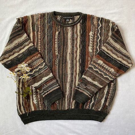 Grampa Sweater, Hippie Sweaters, 00s Style, Grandpa Sweater, Sweater Fits, Style Aesthetic, 90s 00s, Sweater Brands, Croft & Barrow