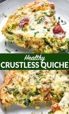 Healthy Crustless Quiche, Quiche Easy, Quiche Recipes Healthy, Quiche Recipes Crustless, Breakfast Quiche Recipes, Quiche Recipes Easy, Breakfast Low Carb, Crustless Quiche, Quiche Recipes