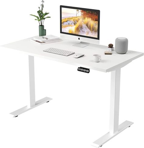 $417.77 Equipped with 2 powerful motors, this height adjustable standing desk ensures a smooth and quiet lifting system. You can adjust a customized height within the range of 29.5” to 49.3”, so as to gratify your different working positions. The desk adjustable has 3 motorized buttons to remember your most comfortable height. The ergonomic desk's built-in high sensitivity balance sensor accurately Detects Obstacles Prevent Collisions, Safer to use Computer Stand For Desk, Lift Table, Desktop Design, Electric Standing Desk, Desk Computer, Computer Workstation, Ergonomic Desk, Adjustable Height Standing Desk, Stand Up Desk