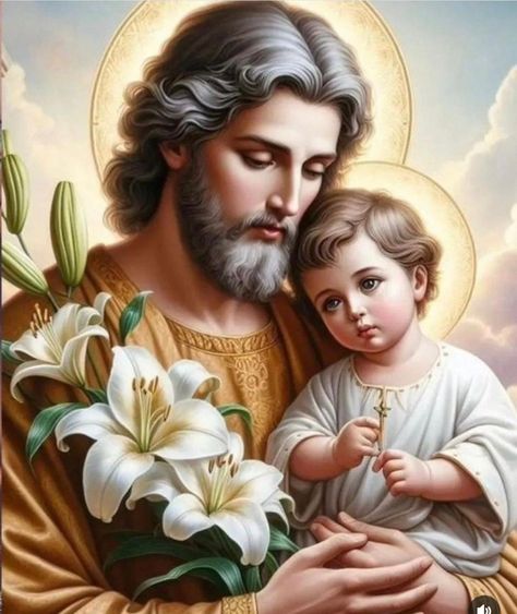 St Joseph Images, St Joseph Wallpaper, Saint Joseph, Joseph Jesus Father, Saint Joseph Painting, Sao Jose Wallpaper, St Joseph Catholic, Sao Jose, Jesus Mary And Joseph