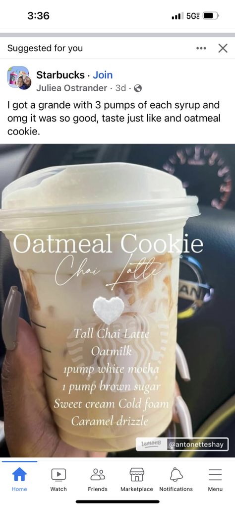 Cookie Starbucks Drink, White Mocha, Starbucks Drink, Chai Latte, Starbucks Drinks, Easy Chocolate, Kitchen Dishes, Oatmeal Cookies, Mocha