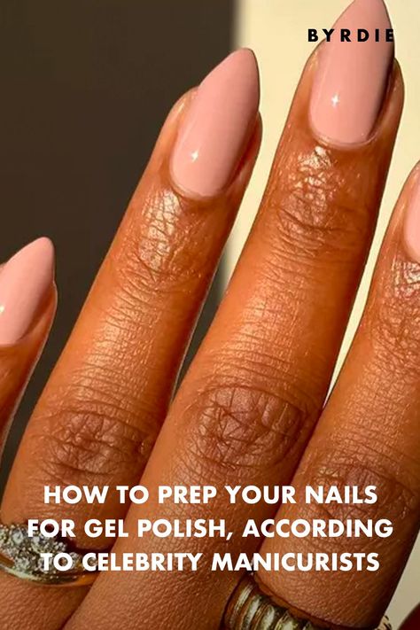 Nail prep Prepping Nails For Gel Polish, Sparkly French Manicure, Rose Gold Nails Design, Nail 2024, Gold Nail Designs, Celebrity Nails, London Nails, Sweater Nails, Rose Gold Nails