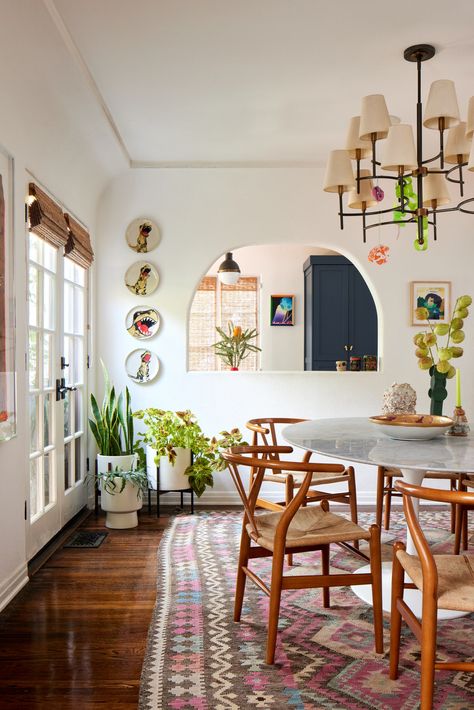 An Artist Couple Transformed Their Century-Old LA Home Into a Colorful Work of Art | Architectural Digest Artists Homes, Artist Couple, Spanish Style Home, Wooden Side Table, New Ceramics, Paris Apartments, Artist House, Ceiling Beams, Prefab Homes