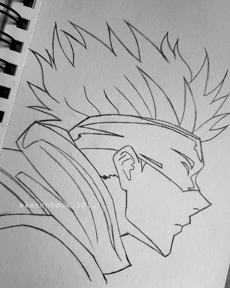 Satoru Drawing, Chibi Gojo, Easy Manga Drawings, Gojo Drawing, Pencil Sketches Easy, Sketch Images, Manga Coloring Book, Iconic Anime, Naruto Sketch Drawing