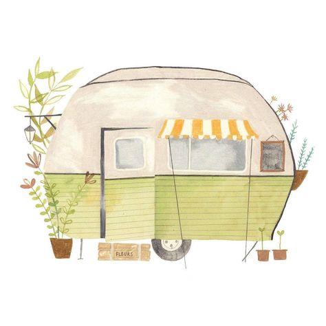 Today I drew a caravan !  More colourful than my usual illustrations, not sure if I like it but it's done   I wish you a great Saturday evening !   #illustration #caravan #colouredpencil #fabrianopaper #watercolour Vintage Camper Art, Camper Art, Retro Caravan, Summer Illustration, Artist Sketchbook, Vintage Camping, Illustrators On Instagram, Travel Images, Ethereal Art