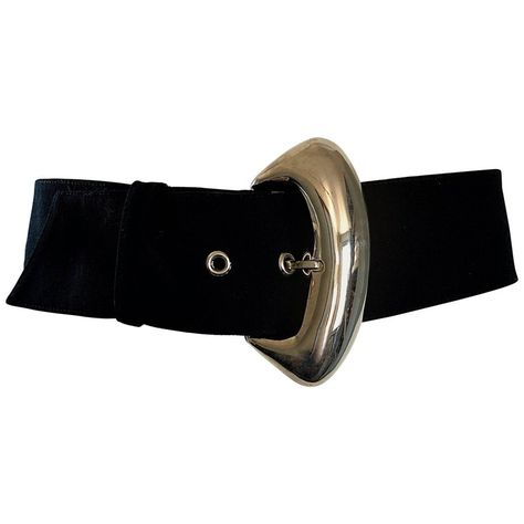 1990s Thierry Mugler Black   Silver Avant Garde 90s Vintage Wool Belt | From a collection of rare vintage belts at https://luigi.1stdibs.com/fashion/accessories/belts/ 1stdibs Dress, 1990s Accessories, Mugler Black, Reality Bites, Silver Belt, Valley Girls, Silver Belts, Thierry Mugler, Amy Winehouse