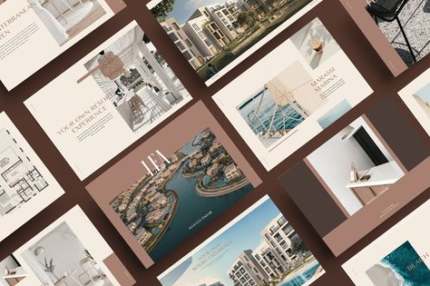 LEA I Emaar Properties on Behance Property Development Brochure, Luxury Brochure Design Layout, Property Brochure Design, Luxury Real Estate Brochure, Booklet Design Layout, Conceptual Illustrations, Catalog Design Layout, Emaar Properties, Property Brochures