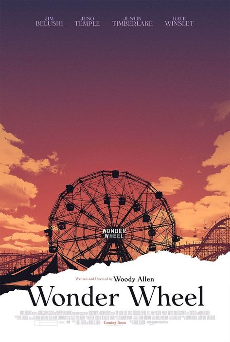 Wonder wheel (2017) - Woody Allen Wonder Wheel, Poster Idea, Woody Allen, Keys Art, Art Posters, Juno, Art Studios, Art Direction, Poster Art